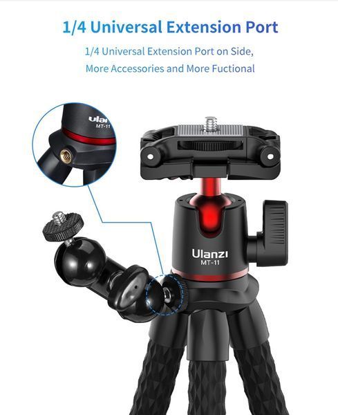 Гибкий штатив трипод держатель для смартфона Ulanzi MT-11 с шаровой головой 050221 фото