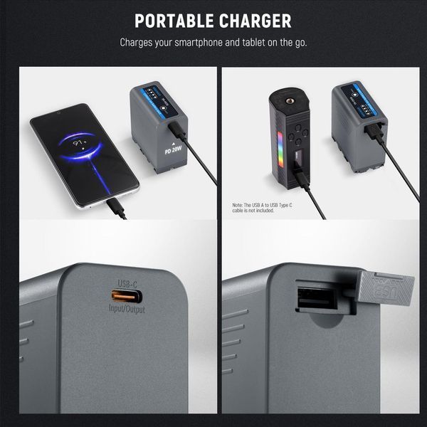 Акумулятор Neewer TP-F970 10500mAh для Sony NP-F970 Grey