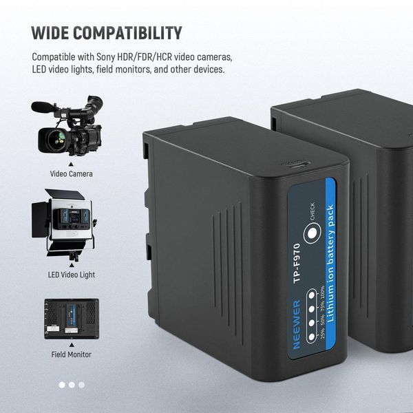 Акумулятор Neewer TP-F970 10500mAh для Sony NP-F970 Grey