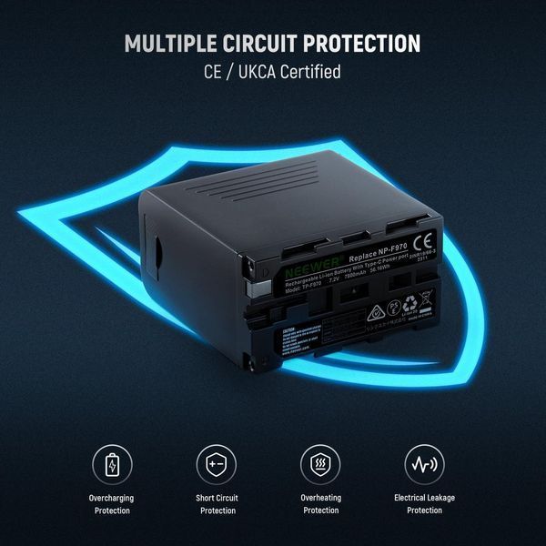 Акумулятор Neewer TP-F970 10500mAh для Sony NP-F970 Grey