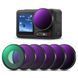 Набір світлофільтрів K&F Concept CPL+ND8+ND16+ND32+ND64+ND256 для DJI Osmo Action 4 та Osmo Action 5 Pro, 6шт. (SKU.2338)