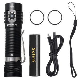 Компактний ручний кишеньковий EDC ліхтар Sofirn SC18 (1800Люмен, 1*18650, USB Type-C) 040103 фото
