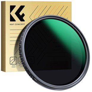 Світлофільтр K&F Concept Nano-D Series Variable ND2-400 зі змінною нейтральною щільністю 62мм (KF01.2359V1)