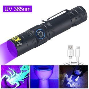 Ультрафіолетовий ручний ліхтар УФ 365нм (USB Type-C) 150104 фото
