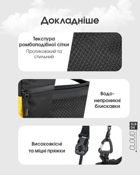Універсальна повсякденна сумка через плече Nitecore SLB04 чорна (нейлон 400D, 1,5л)