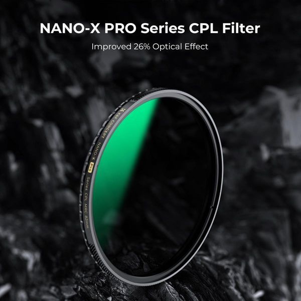 Поляризаційний ультратонкий світлофільтр K&F Concept Nano-X PRO CPL 62мм 36 покриттів з футлярем (KF01.2312) KF01.1989 фото