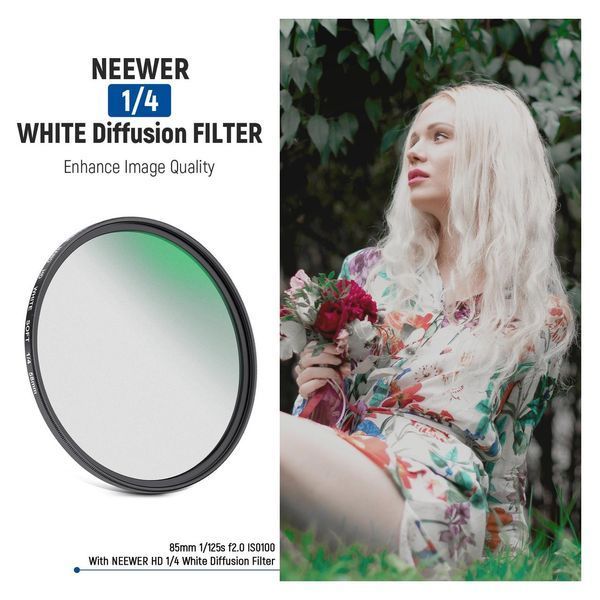 Фільтр м'якого білого туману NEEWER Soft White Diffusion 1/4 NW-S SERIES 58mm 10101919 фото