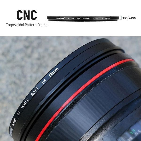 Фільтр м'якого білого туману NEEWER Soft White Diffusion 1/4 NW-S SERIES 58mm 10101919 фото