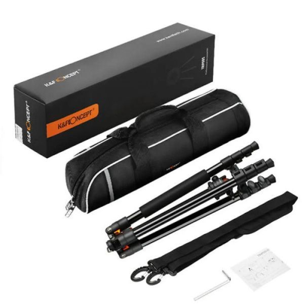 Професійний штатив для камери K&F Concept K234A1+BH-28 (висота 1,6м, вантажопідйомність 10кг) (KF09.080V1) KF09.080V1 фото