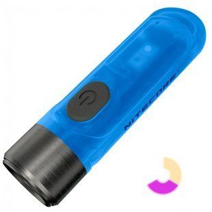 Потужний міні-наключний ліхтар Nitecore TIKI GITD Blue, люмінесцентний з ультрафіолетом 010331 фото