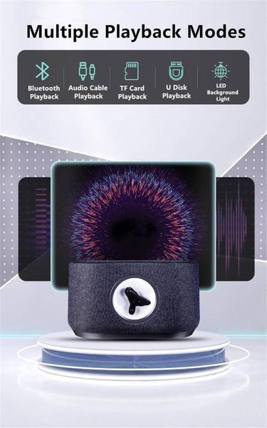 Bluetooth-колонка Sovenomund Ferrofluid із бездротовим зарядним пристроєм для смартфона 15 Вт Dark Grey