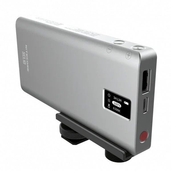 Світло накамерне Power Bank Nitecore SCL10 (96xLED, 800 люмен, 3 режими, Регулювання яскравості і кольорової температури,10000мАг)