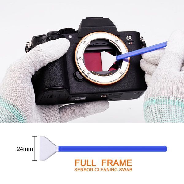 Набір для чищення повнокадрової матриці K&F Concept 24mm Full-Frame (10 сухих швабр, 20мл рідини) (SKU.1617) SKU.1617 фото