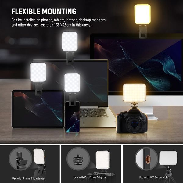 Аккумуляторный магнитный селфи-фонарик NEEWER BASICS BL48B для MagSafe (3000-6500К, 1000мАч, 2,5Вт) 10105257 фото