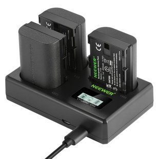 Комплект трьох акумуляторів Neewer LP-E6NH R6 II 2250 mAh із триканальним зарядним пристроєм для Canon 10101015 фото