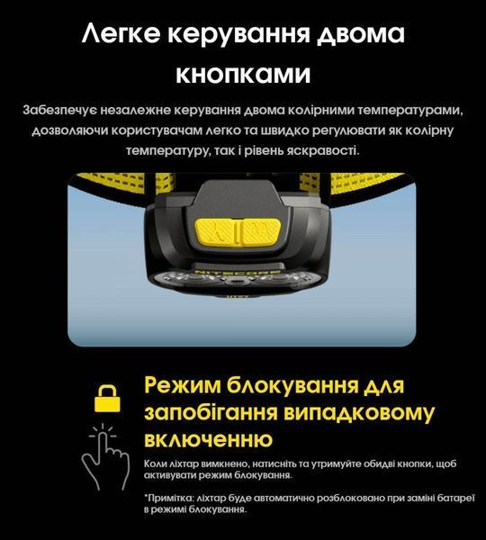 Налобний ліхтар із універсальним живленням Nitecore UT27 2024 PRO (2АКБ HLB1500, UHE LED), чорний
