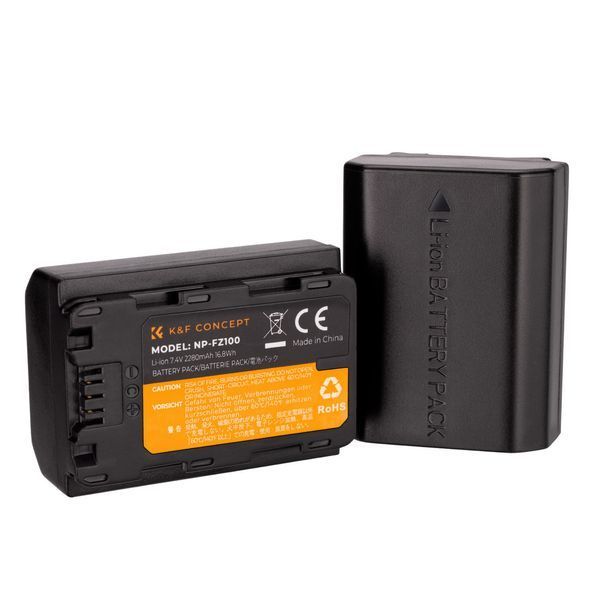 Акумуляторна батарея K&F Concept NP-FZ100 для Sony A7iii A7Riii A7RIV A9 A6600 A6700 2280mAh (KF28.0016V3) KF28.0016V3 фото