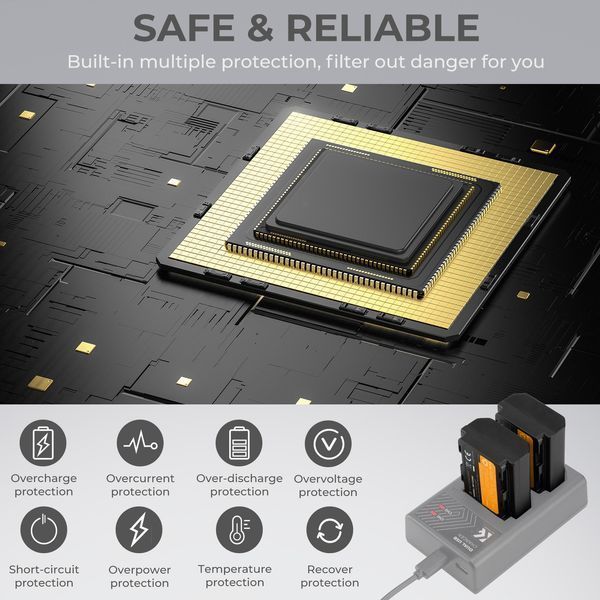 Акумуляторна батарея K&F Concept NP-FZ100 для Sony A7iii A7Riii A7RIV A9 A6600 A6700 2280mAh (KF28.0016V3) KF28.0016V3 фото