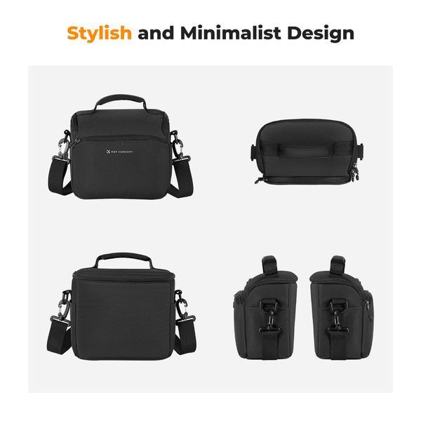 Сумка через плечо для фотоаппарата K&F Concept Camera Sling Bag 5L Urban Wander 05 (черный) (KF13.179) KF13.179V2 фото