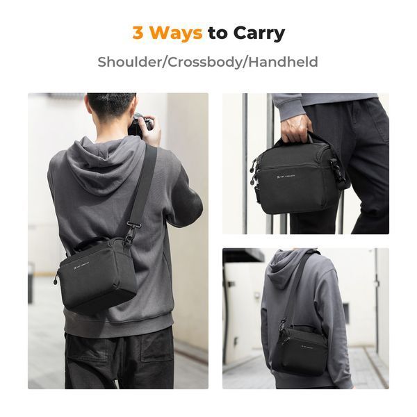 Сумка через плечо для фотоаппарата K&F Concept Camera Sling Bag 5L Urban Wander 05 (черный) (KF13.179) KF13.179V2 фото