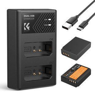 Комплект з двох акумуляторів K&F Concept LP-E10 1200mAh та зарядного пристрою для Canon (KF28.0028)