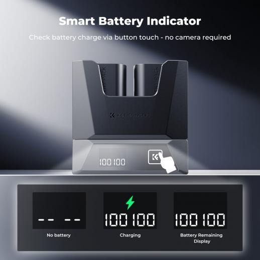 Комплект з двох акумуляторів K&F Concept LP-E6NH 2600mAh і зарядного пристрою 18Вт для Canon (KF28.0088) KF28.0088 фото