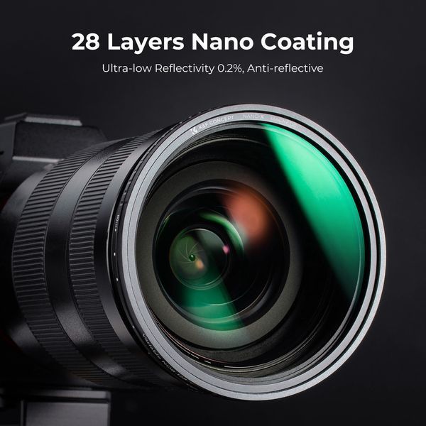Магнітний світлофільтр K&F Concept Nano-X ND8-ND128 (3-7 ступенів) зі змінною нейтральною щільністю 58мм (KF01.1976)