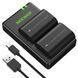 Комплект из двух аккумуляторов Neewer LP-E6/E6N 2000 mAh с двухканальным зарядным устройством для Canon 10090503 фото 1