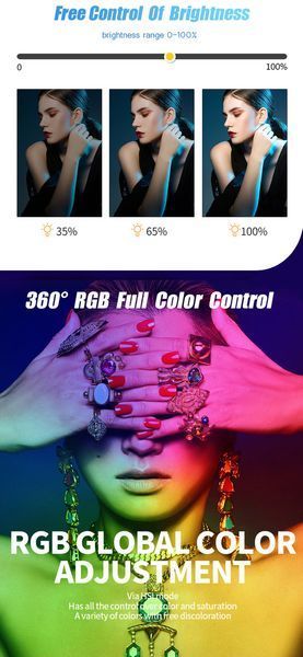 Різнокольорова LED лампа для фотостудії Stick RGB 50см, CRI 95+, 2500-9000К з кріпленням на штатив 100501 фото