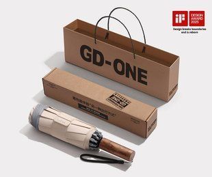 Парасоля автомат GD-ONE зворотного складання зі світловідбиваючою стрічкою та захистом від UV випромінювання кремова, 60 спиць 100910.2 фото