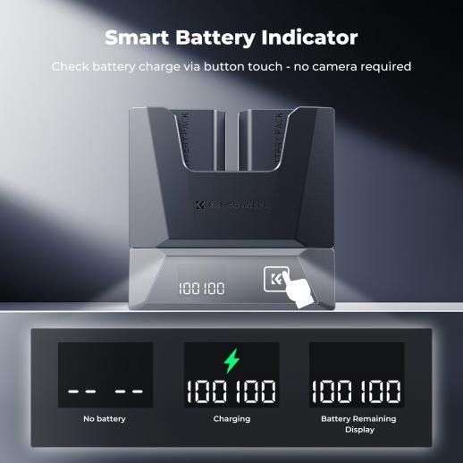 Комплект из двух аккумуляторов K&F Concept NP-FZ100 2600mAh и быстрого зарядного устройства 18Вт для камер Sony (KF28.0089) KF28.0089 фото