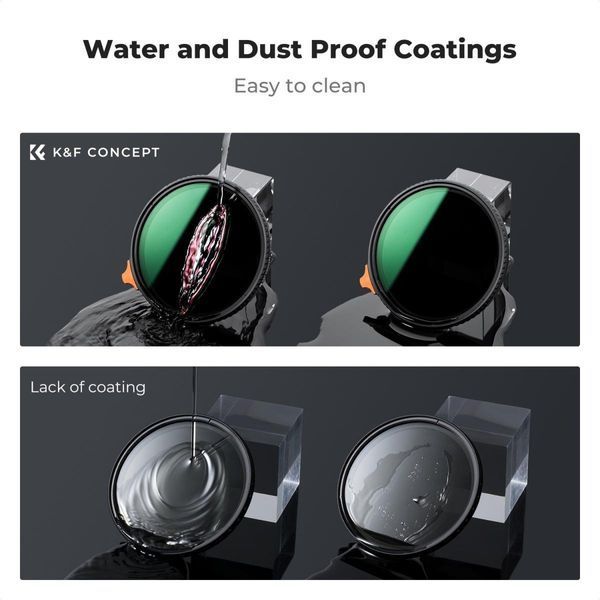 Світлофільтр K&F Concept Nano-X Series Variable ND2-400 зі змінною нейтральною щільністю 58мм (KF01.1461)