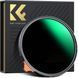 Світлофільтр K&F Concept Nano-X Series Variable ND2-400 зі змінною нейтральною щільністю 58мм (KF01.1461)