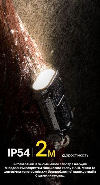 Наключний ліхтар із LED-дисплеєм Nitecore TINI 3 (USB-C, 600Лм, 90м, 330мАг, 3000, 4500, 6500К), чорний 010311.4 фото