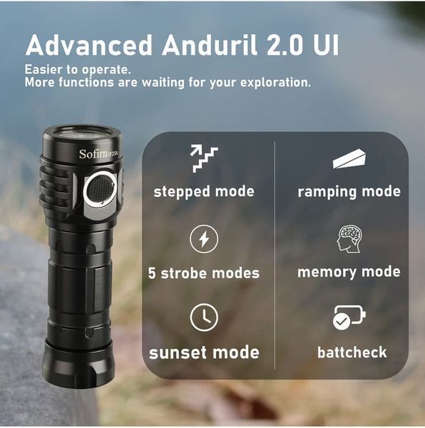 Аккумуляторный ручной фонарь Sofirn IF25A (4*SST20 LED, 3800 Люмен, 4000К, 420м, 1*21700, USB Type-C) 040106.1 фото