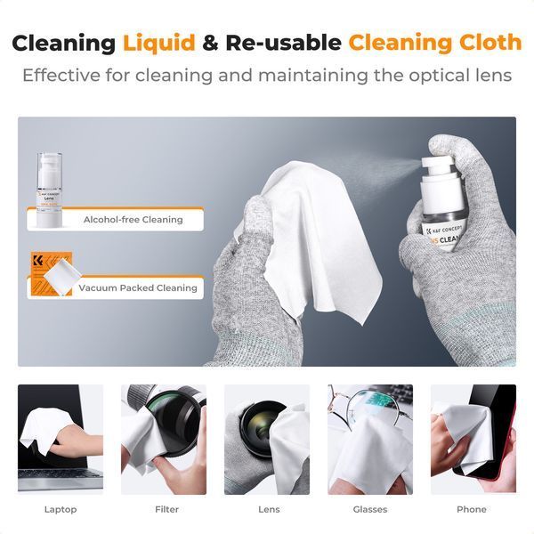 Професійний набір для чищення оптики K&F Concept Optical Cleaning Kit 23 в 1 для фото та відеотехніки (SKU.1868)