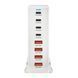 Настольное USB зарядное устройство хаб 8в1 240W GaN White (4*USB Type-C, 4*USB Type-A, быстрая зарядка) 120101.1 фото 2