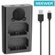 Двоканальний USB-зарядний пристрій Neewer для акумулятора Sony NP-FZ100 10094397 фото 4