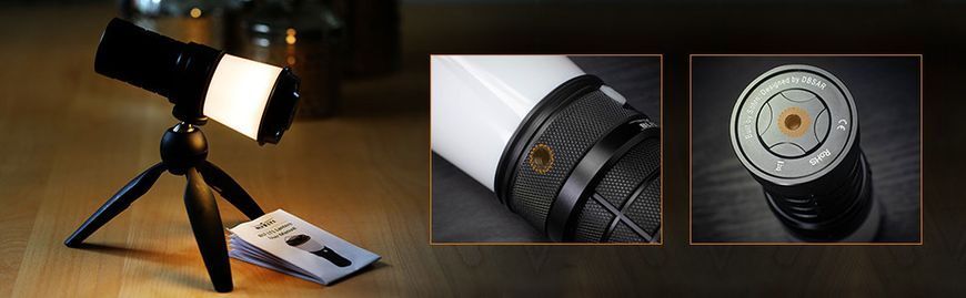Акумуляторний кемпінговий ліхтар Sofirn BLF LT1 чорний, з функцією Power Bank (4*3000мАг), 2700-5000К
