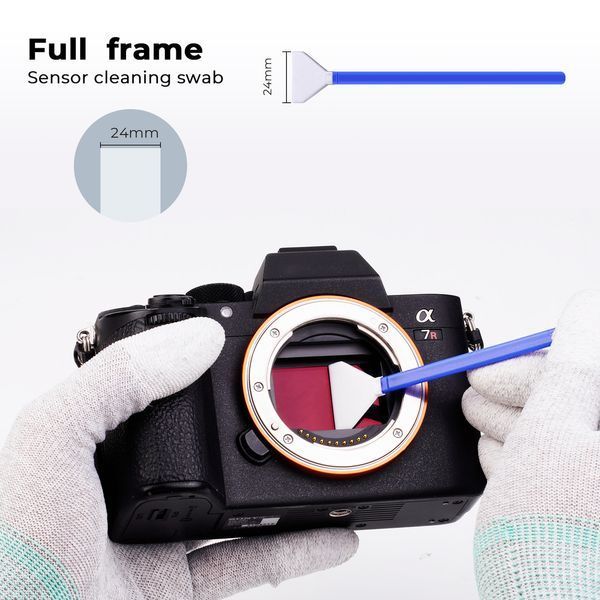 Набор сухих швабр для чистки полноразмерной матрицы цифровой камеры DSLR K&F Concept 24mm Full Frame Sensor 10 SKU.1698 фото
