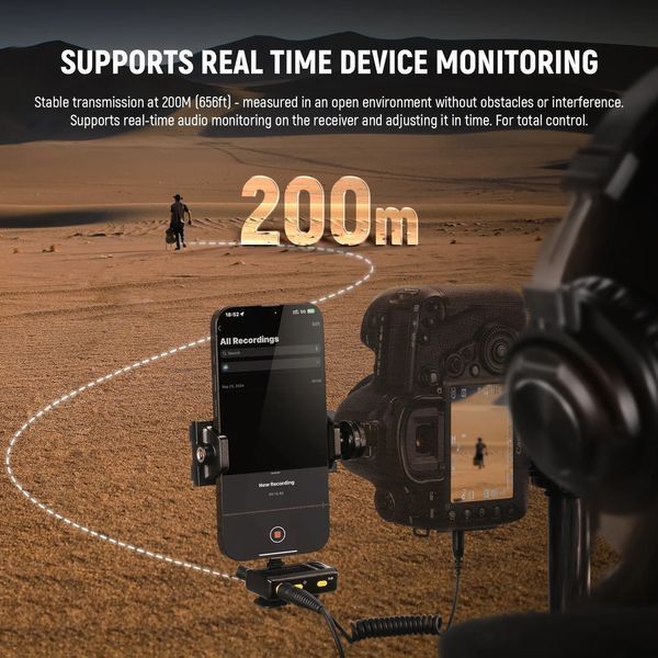 Беспроводной петличный микрофон с зарядным кейсом NEEWER CM28 для камеры и смартфона 21000141 фото