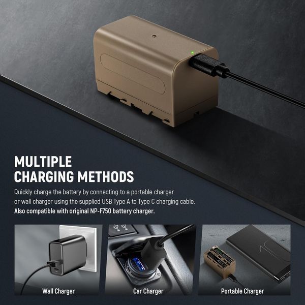 Акумулятор NEEWER NP-F750 7000 мАг з вбудованим портом Type-C