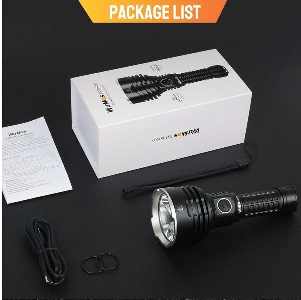 Мощный дальнобойный фонарь Wurkkos TS30S PRO (6000 Люмен, 1086 м, SBT90.2 LED BLF Anduril 2.0, IP68, 1*21700) 040401 фото