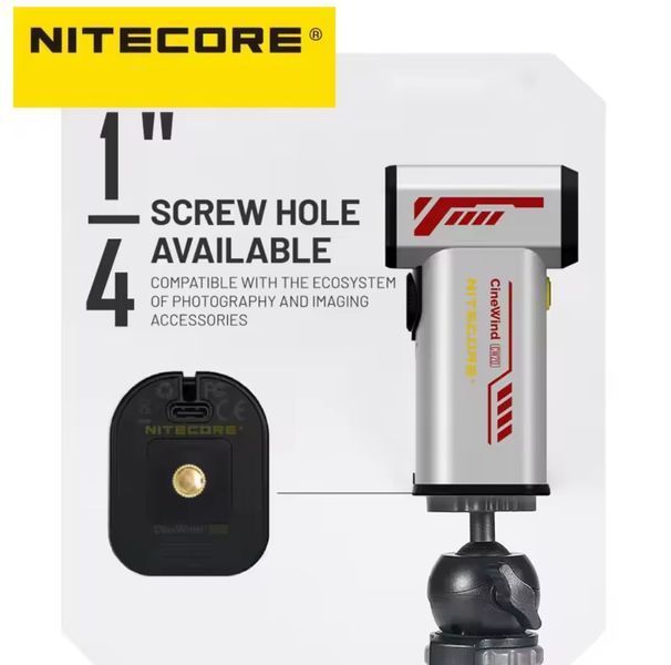 Многофункциональный портативный ручной фотовентилятор Nitecore CW20 Silver (42м/с, 100Вт) 011105.4 фото