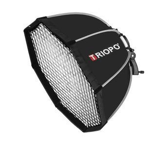 Швидкознімний восьмикутний софтбокс Triopo KS2 90 см з кріпленням ручка + стільникова сітка для вуличного софтбоксу для спалаху 070108 фото