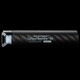 2в1 Power Bank + джерело живлення для налобних ліхтарів Nitecore Carbon Battery&trade; 6K (Карбон, червоний маяк, 6000mAh, IP68)