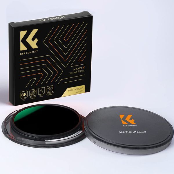 Світлофільтр з фіксованою нейтральною щільністю K&F Concept Nano-X ND1000 (10 ступенів) 62мм (KF01.1004)