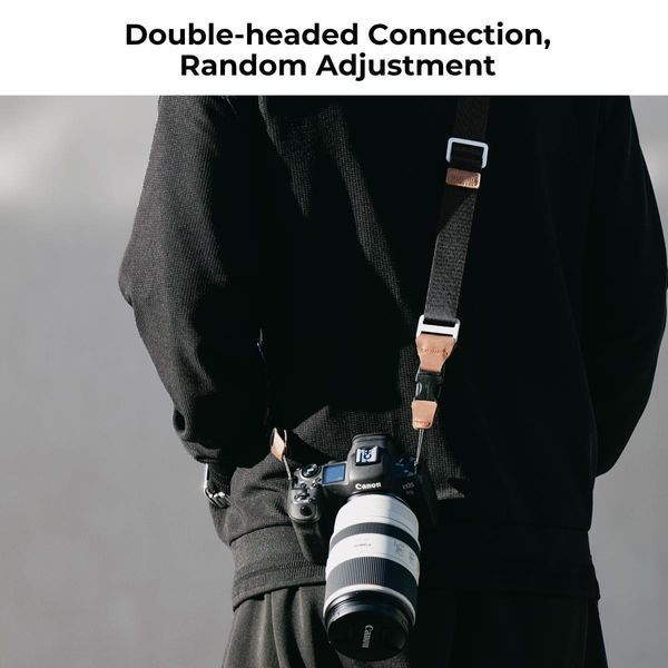 Регулируемый быстросъемный ремень для фотокамеры K&F Concept URBAN WANDER 01 Black на шею, плечо, 32*1600мм (KF13.115V1) KF13.115V1 фото