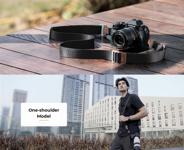Регулируемый быстросъемный ремень для фотокамеры K&F Concept URBAN WANDER 01 Black на шею, плечо, 32*1600мм (KF13.115V1) KF13.115V1 фото