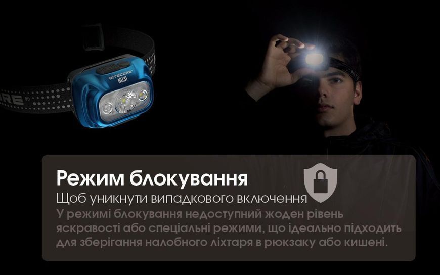 Налобный фонарь Nitecore NU31 Orange (1800мАг, 550Лм, 145м, красный свет) 010212.1 фото